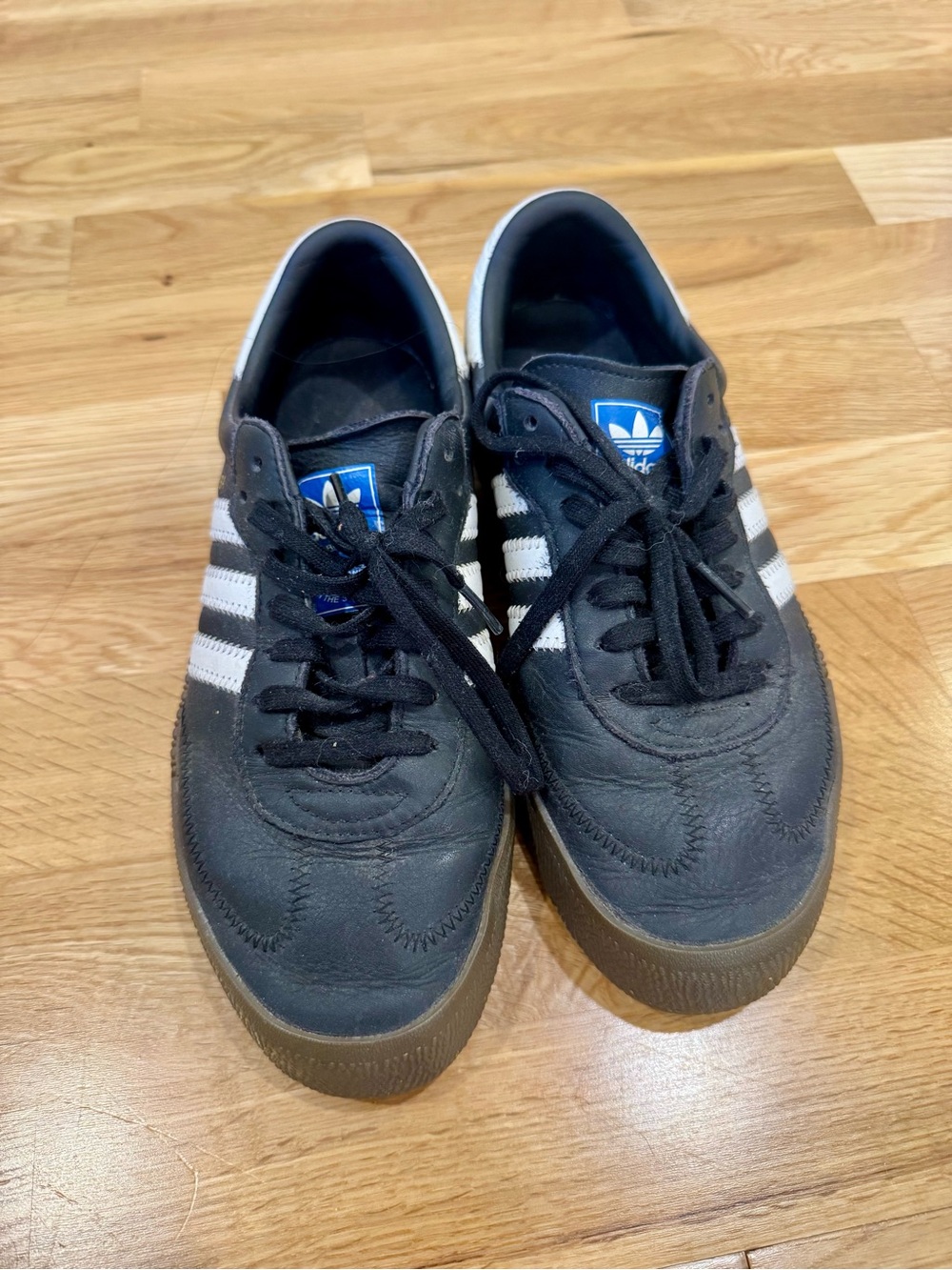 Adidas Samba in Black Leather